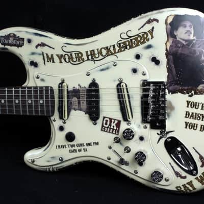 Custom Painted and Upgraded Fender Squier Standard (LH) Strat - Aged and Relic'ed With Graphics image 19