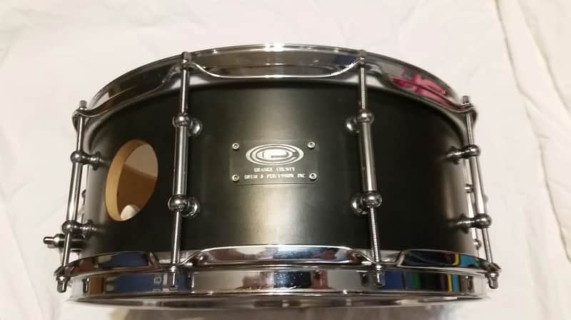 OCDP Vented Matte Black 5.5x14 Snare Drum Orange County Drum