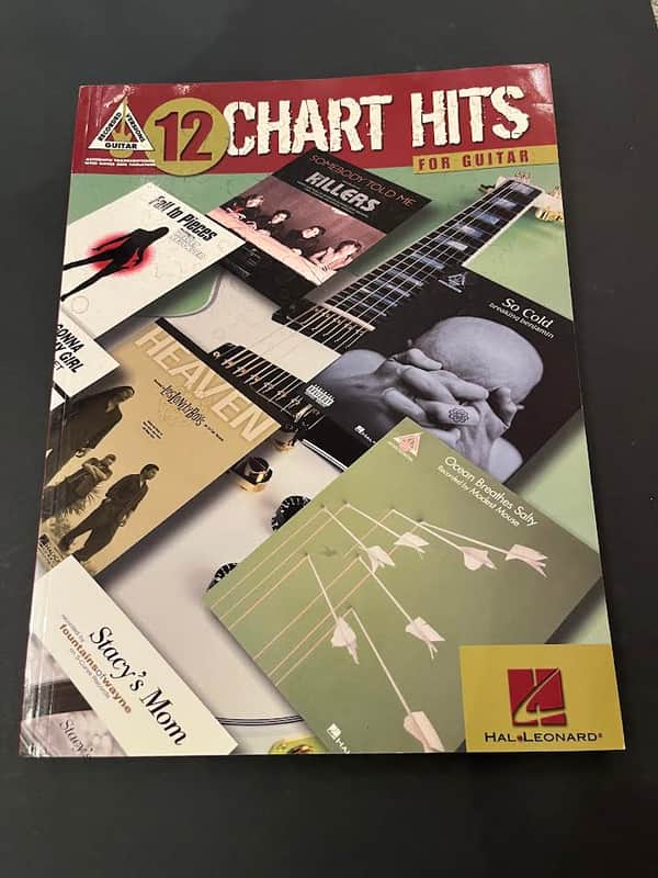 Hal Leonard 12 Chart Hits For Guitar, Tab Book