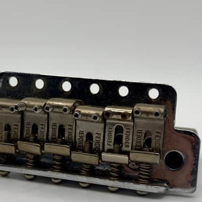 Fender Stratocaster Electric Guitar Bridge USA 1980s - Chrome image 3