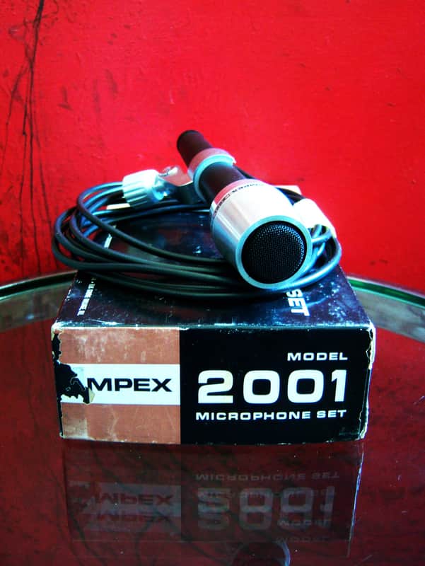 Vintage 1960's Ampex 2001 dynamic microphone High Z w accessories # 9 image 1