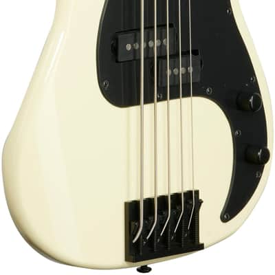 Schecter P-5 Bass Guitar, 5-String, Ivory image 4