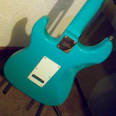 2004 G&L Legacy ( Stratocaster like ) Custom Order Belair Green Matching Headstock Painted Neck George Fullerton Leo Fender image 11