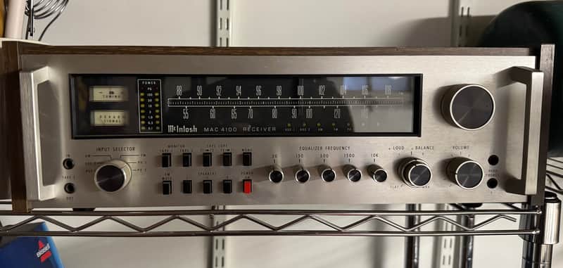 McIntosh MAC 4100 100-Watt Stereo Solid State Receiver 1978 - 1985 - Silver image 1