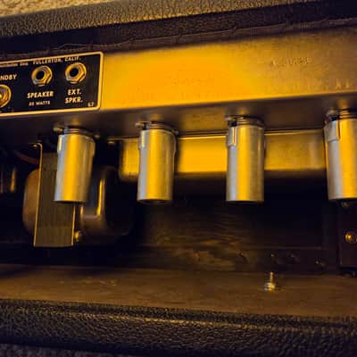 1966 Fender Bassman head, blackface era image 8