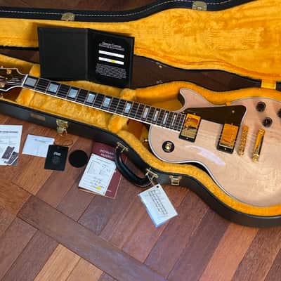 Gibson Custom Shop M2M Les Paul Custom Raw Natural Top "Mick Ronson" image 6