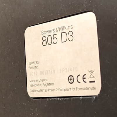 Bowers & Wilkins B&W 805 D3 Bookshelf Speakers (Pair) In Gloss Black Mint with boxes image 16