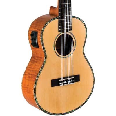 Lanikai SOT-8EK The Legacy Collection Solid Spruce/Okume 8-String Tenor Ukulele with Electronics