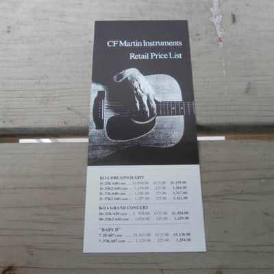 Vintage January 1981 Martin Guitar Retail Price List! Original Case Candy, Paperwork! image 1