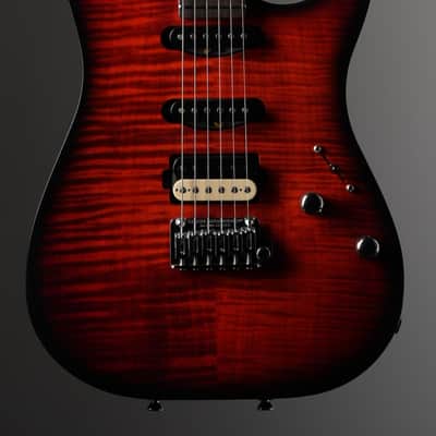 Schecter USA Custom Shop Sunset Custom II Electric Guitar - Tiger Flame Top, w/ OHSC image 1