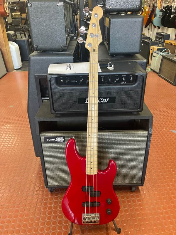 Fender Precision Deluxe bass 1993 - Red image 1