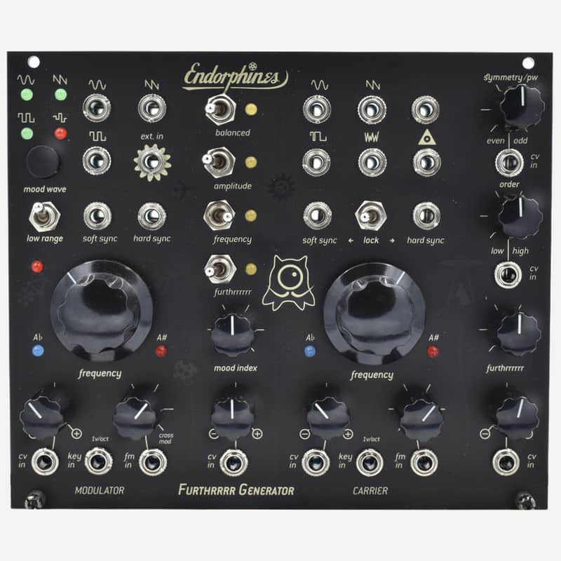 Endorphin.es FURTHRRRR GENERATOR (Black) Eurorack Dual Complex Oscillator Module image 1