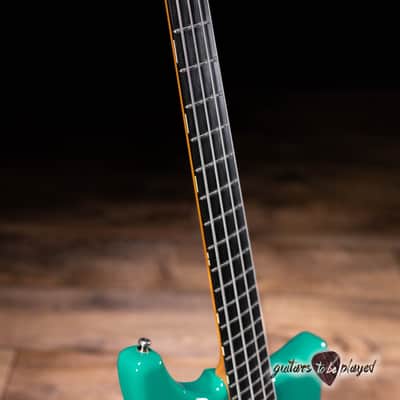 1987 Kubicki Ex Factor 4-String Bass w/ Case – Bahama Green image 5