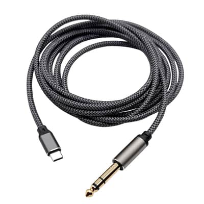 USB C to 6.35mm 1/4 inch TS Audio Cable 5M: Gold Plated USB Type C to 1/4" Male Mono Interconnect Aux Adapter Cable. imagen 5