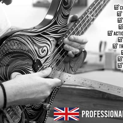 Lindo Sahara Electric Bass Guitar (30" Short Scale) | Nautical Star 12th Fret Inlay - Graphic Art Finish | 20th Anniversary Special Edition image 8