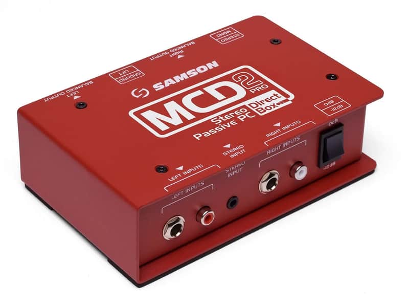 Samson MCD2 Pro Professional Stereo Computer DJ Direct Box. Shielded Transformer with 1/4" RCA And 3.5mm image 1