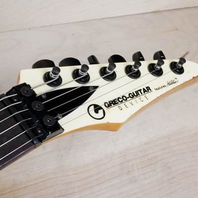 Greco Guitar Device BOM-60R Bombard with Khaler Locking Tremolo MIJ 1986 White Vintage Japan MIJ Fujigen w/ Gig Bag image 4