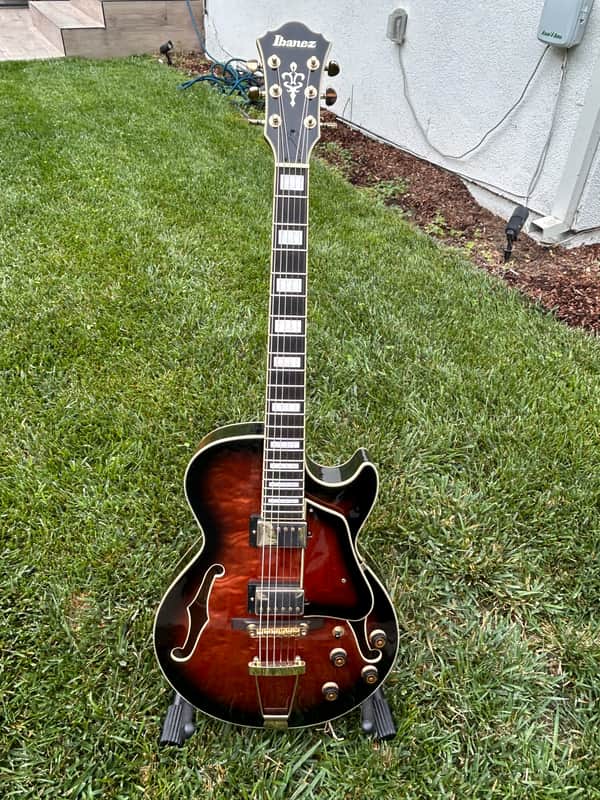 Ibanez AG95QA-DBS Artcore Expressionist 2018 - Present - Dark Brown Sunburst image 1