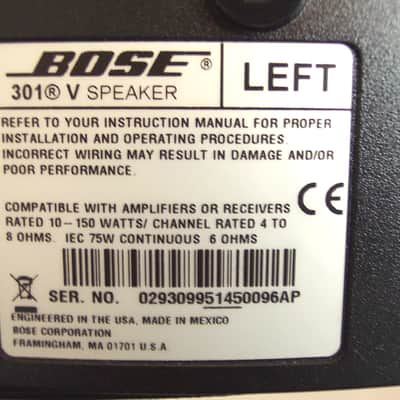 BOSE (301V) Speakers & BOSE (FS-1) Floor Stands Absolutely MINT Condition! 301 V image 7