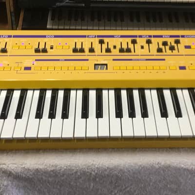 Custom Yellow Juno 106 Roland w/ polyphony meter ! image 10
