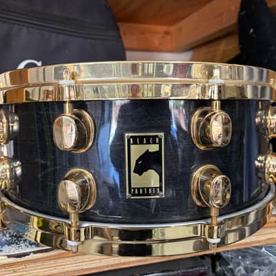 Mapex Black panther 6 1/2 x 14 snare drum with gold hardware image 1