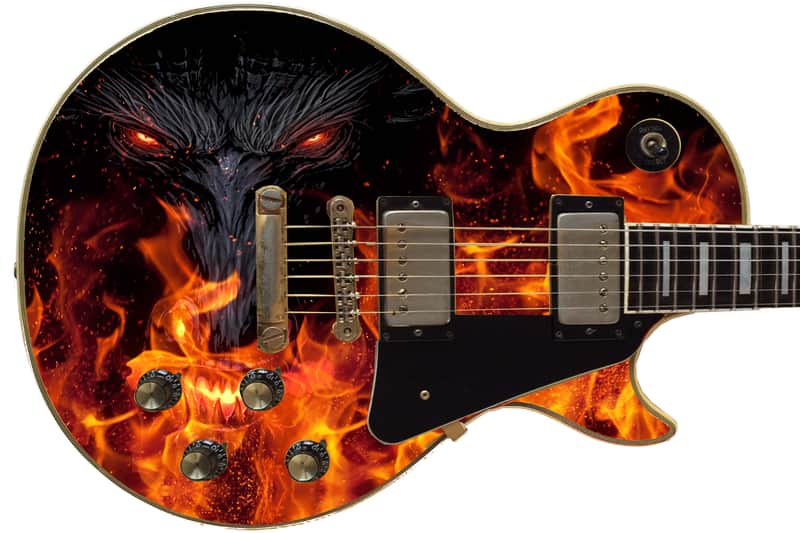 Sticka Steves Guitar Skin Axe Wrap Re-skin Vinyl Decal DIY Demon of the Abyss 454 image 1