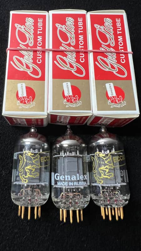 BRAND NEW Matched Trio Genalex Gold Lion ECC83/B759 Preamp Tubes: OVERSTOCK image 1