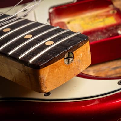 Fender Stratocaster with Birsdeye Maple Neck Candy Apple Red 1960 image 9