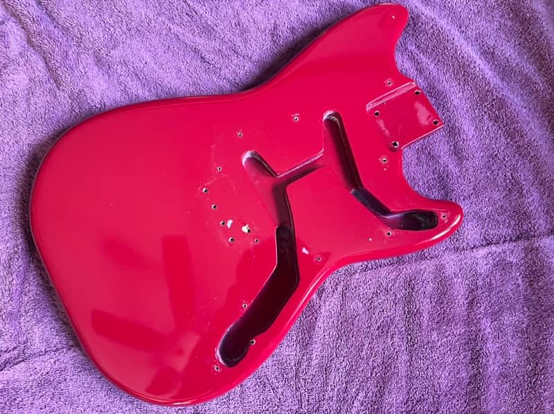1960s Fender Musicmaster Duo Sonic guitar body red 1959 1960 image 1