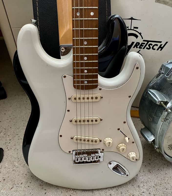 Johnson Stratocaster Style Refinished White image 1