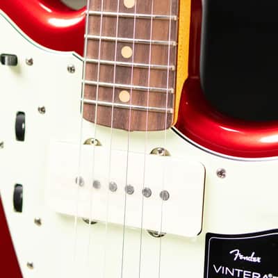 Fender Vintera III Mid '60s Jazzmaster Electric Guitar - Candy Apple Red with Gig Bag image 9