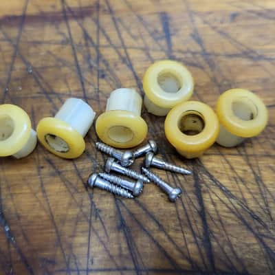 Vintage RARE 1965 Teisco Del Ray Japan 6 on a Plate Electric Guitar Tuners Grommets Installation Screws Luthier Parts image 6