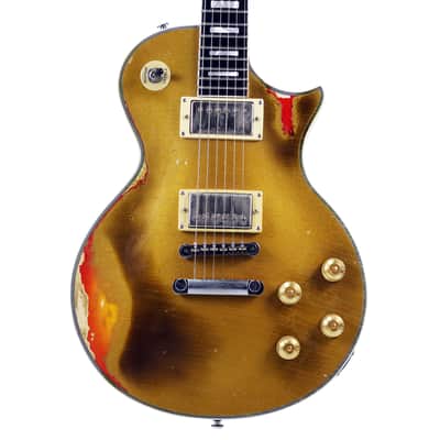 10S GF Aged Electric Guitar Goldtop Cover Cherry Sunburst Relic image 1