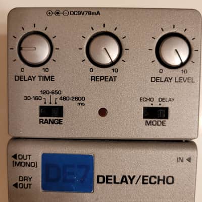 Ibanez DE7 Delay/Echo (Tone-Lok Series) with Original Box & Factory AC Power Supply (Excellent) image 6