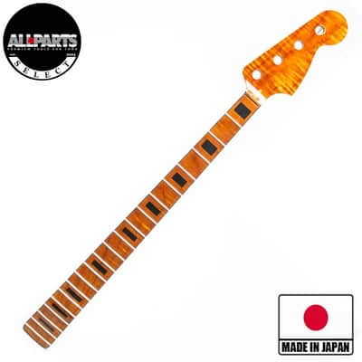 Allparts TMSWYR-RF Select Tribute Series "Tom Sawyer" Replacement Jazz Bass Neck AAA+ Roasted Flame Maple - Licensed by Fender image 8