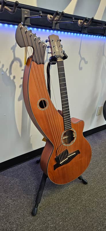 Timberline T20HGc All Solid Wood Tropical Mahogany 12-String Harp Guitar T20 HGC - Mahogany image 1