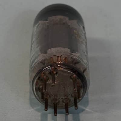 1964 General Electric 6CG7 6FQ7 Vintage 1960s Gray Plate Halo Getter Tube! T435 image 5