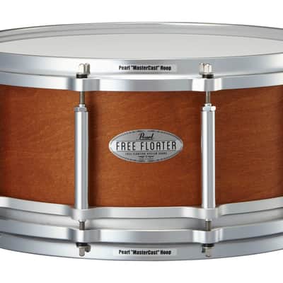 Pearl Free Floater 14x5" Satin Mahogany on Maple Shell Snare Drum | Floating | NEW | Worldwide Ship | Authorized Dealer image 1