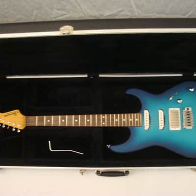 Skermetta Custom Super Strat Ocean Burst image 2
