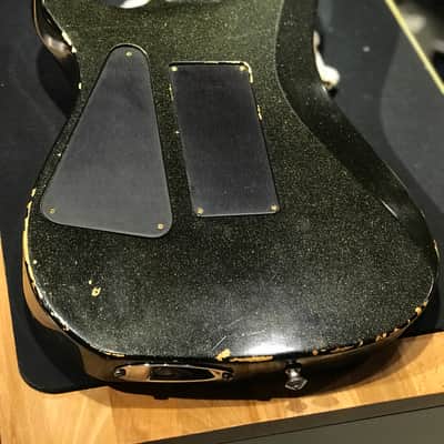 1990 Hamer USA Centaura HH - Offset Pickups - Black/Gold Sparkle - case included image 12