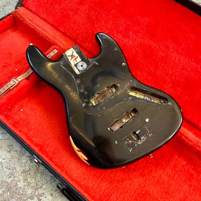 Fender Jazz Bass Body 1975 - Black original vintage USA image 1