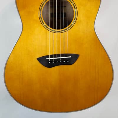 Yamaha CSF3M All-Solid Parlor Guitar, Piezo Pickup, Vintage Natural, W/Bag image 5