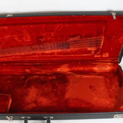 1975-1976 Black Fender Jazz Bass Precision Telecaster BASS Hardshell CASE Red Interior 1970's 1977 1978 1979 image 8