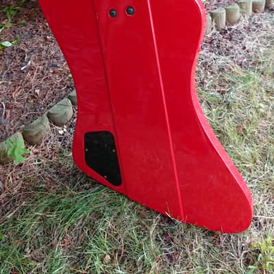 BURNY TB-70 Thunderbird Active Bass Japan circa 1987 in Fire Red with FGI Pickups image 25