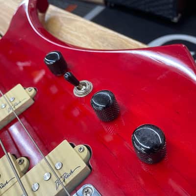 B.C. Rich Mockingbird Bass Platinum Series 1998 - Red image 5