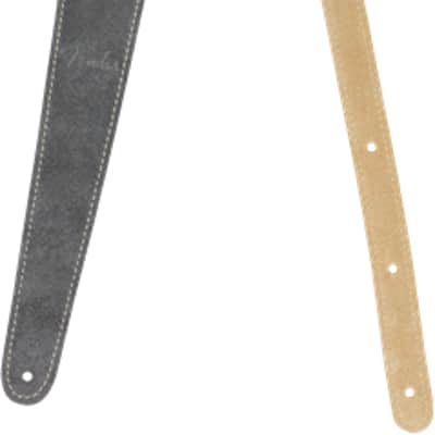 FENDER Suede Strap Gray/Tan Reversible Leder Gitarrengurt 50mm grau/hellbraun image 3