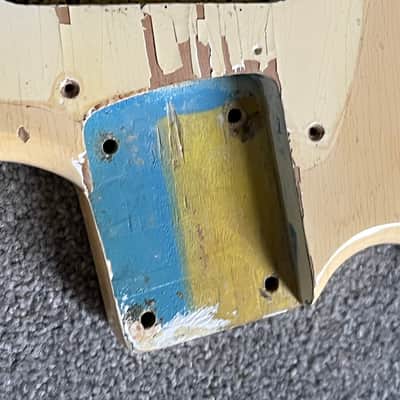 1964 Fender Musicmaster Duo Sonic guitar body white image 2
