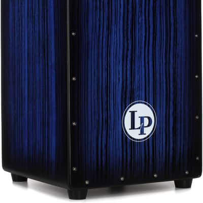 Latin Percussion LP Aspire Accents Cajon - Blueburst Streak Finish image 1