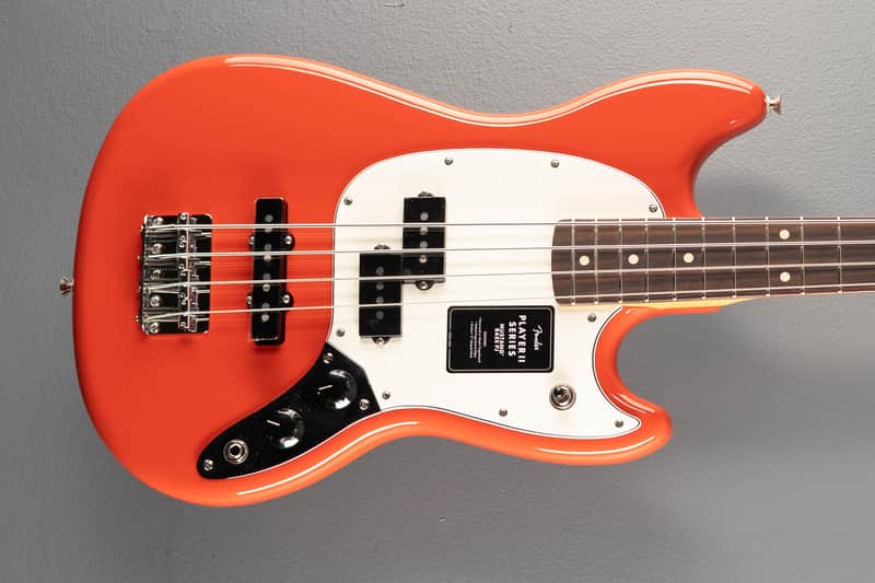 Fender Player II Mustang Bass PJ - Coral Red w/Rosewood image 1