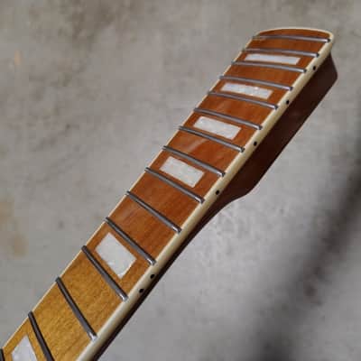Roasted Maple Start Neck fits fender Stratocaster body 22fret Block Inlay image 4